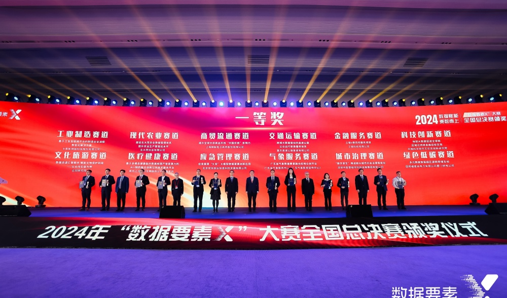 2024年“數據要素×”大賽全國總決賽頒獎儀式在京舉行 中國信息協會推薦項目獲得一等獎